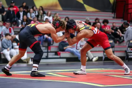 AJ Rodrigues, Mekhi Neal
Maryland Wrestling Red vs. Black Match at The Xfinity Center Pavilion in College Park, MD on Friday, Oct 25, 2024.
Rose Fernandes/ Maryland Athletics