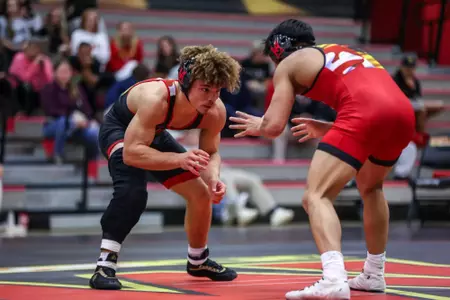 AJ Rodrigues, Mekhi Neal
Maryland Wrestling Red vs. Black Match at The Xfinity Center Pavilion in College Park, MD on Friday, Oct 25, 2024.
Rose Fernandes/ Maryland Athletics
