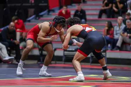 Presden Sanchez, Abram Cline
Maryland Wrestling Red vs. Black Match at The Xfinity Center Pavilion in College Park, MD on Friday, Oct 25, 2024.
Rose Fernandes/ Maryland Athletics