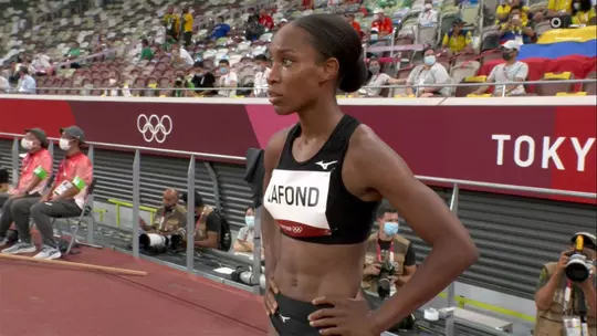 Thea Lafond at the Tokyo Olympics