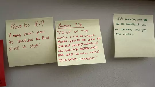 Billy Edwards Jr.'s Post-It Notes