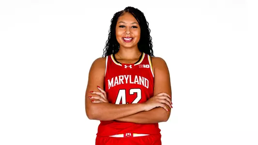 Amari DeBerry posed red uniform