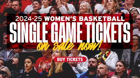 2024-25 Women's Basketball Single Game Tickets Ad