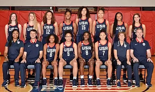 Saylor Poffenbarger with the Team USA U16 team in 2019