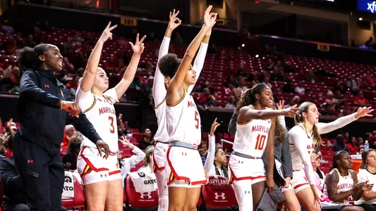 WBB Sideline Celebration