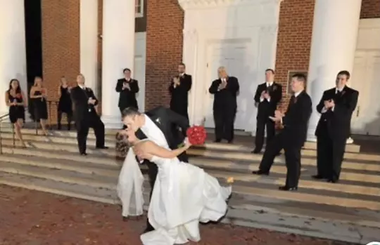 John and Bria Collins at their wedding