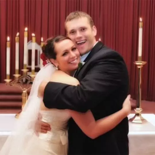 John and Bria Collins at their wedding