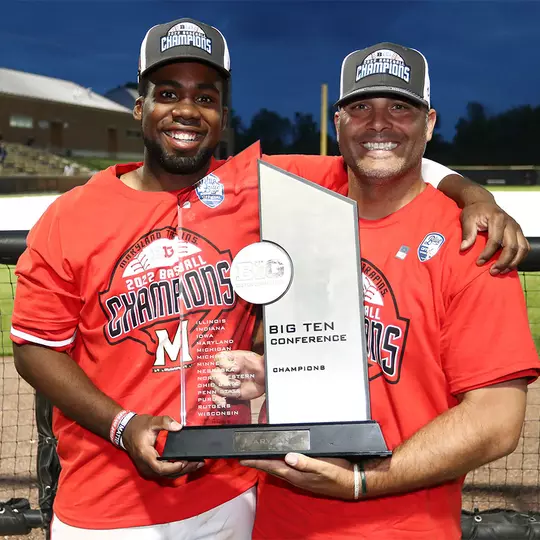 Maxwell Costes and Matt Swope after winning the 2022 Big Ten Tournament