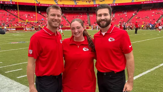 Amanda Hilman with other members of the Chiefs operations staff