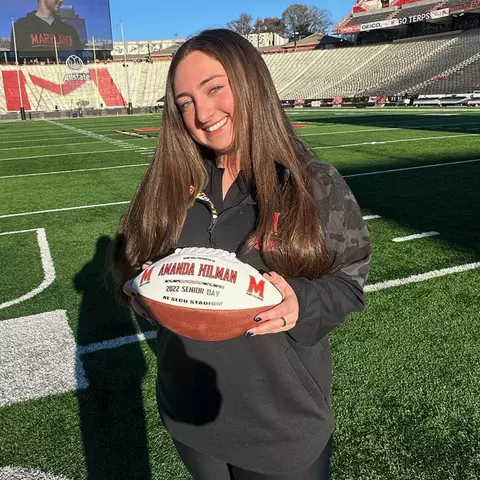 Amanda Hilman on Senior Day in 2022