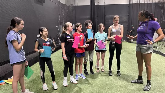 Courtney Wyche with her campers