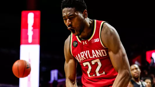 Forward Jordan Geronimo (22)
Maryland Men's Basketball vs. Rutgers at the Jersey Mike's Arena in Piscataway, New Jersey on Sunday February 25, 2024
Dylan Davies/Maryland Athletics