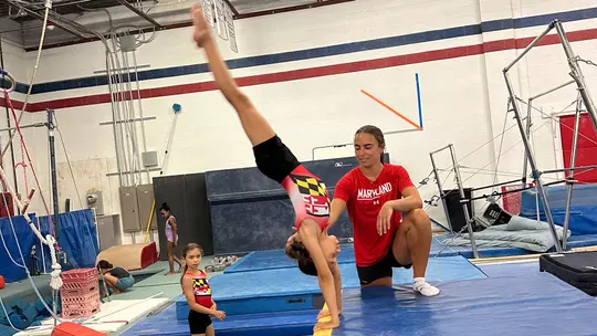 Emma Silberman at gymnastics camp
