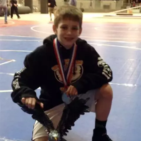 Jaxon Smith as a youth wrestler