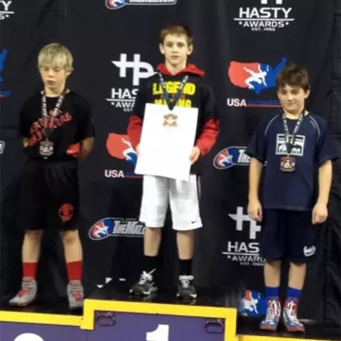 Jaxon Smith as a youth wrestler