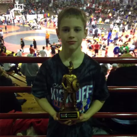 Jaxon Smith as a youth wrestler