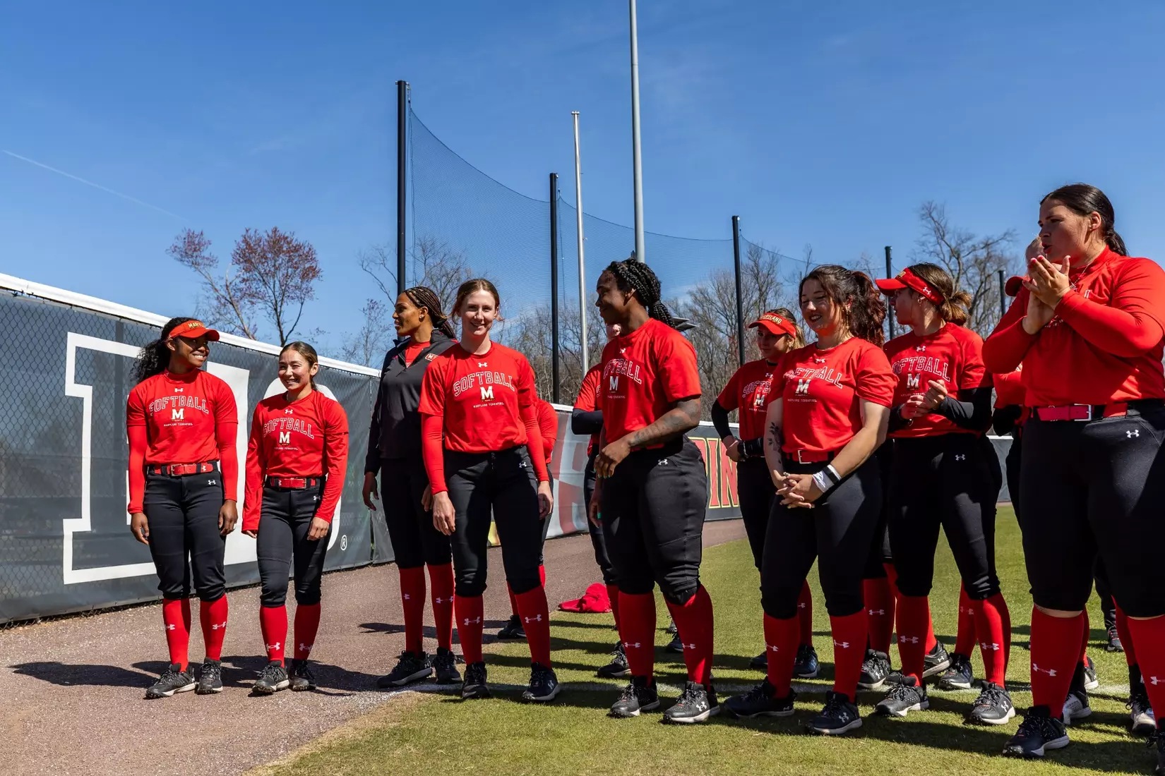 Maryland Softball breaks ground on their new indoor hitting facility at Softball Stadium in College Park, MD on Thursday, Mar. 21, 2024.
Mackenzie Miles/Maryland Terrapins