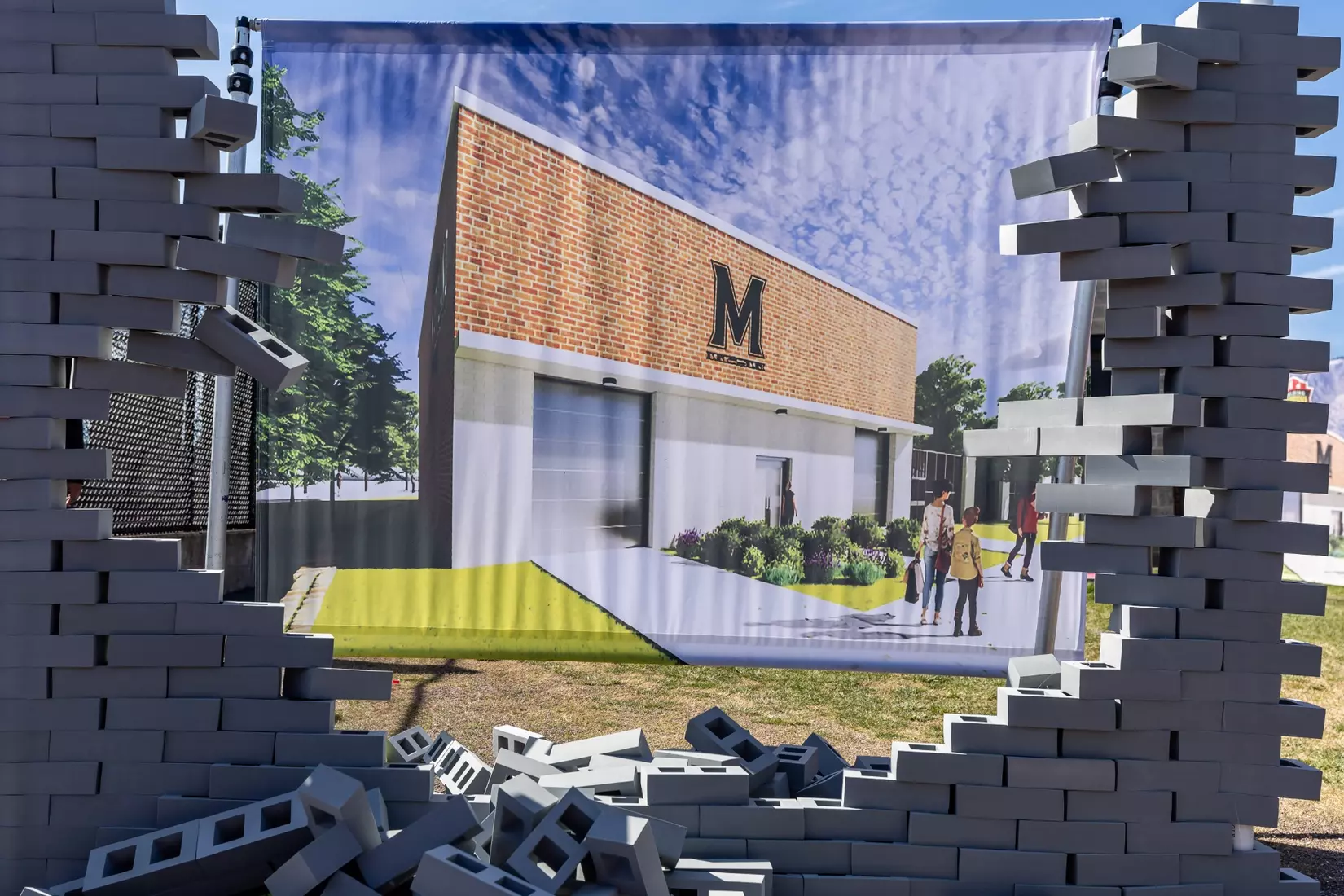 Maryland Softball breaks ground on their new indoor hitting facility at Softball Stadium in College Park, MD on Thursday, Mar. 21, 2024.
Mackenzie Miles/Maryland Terrapins