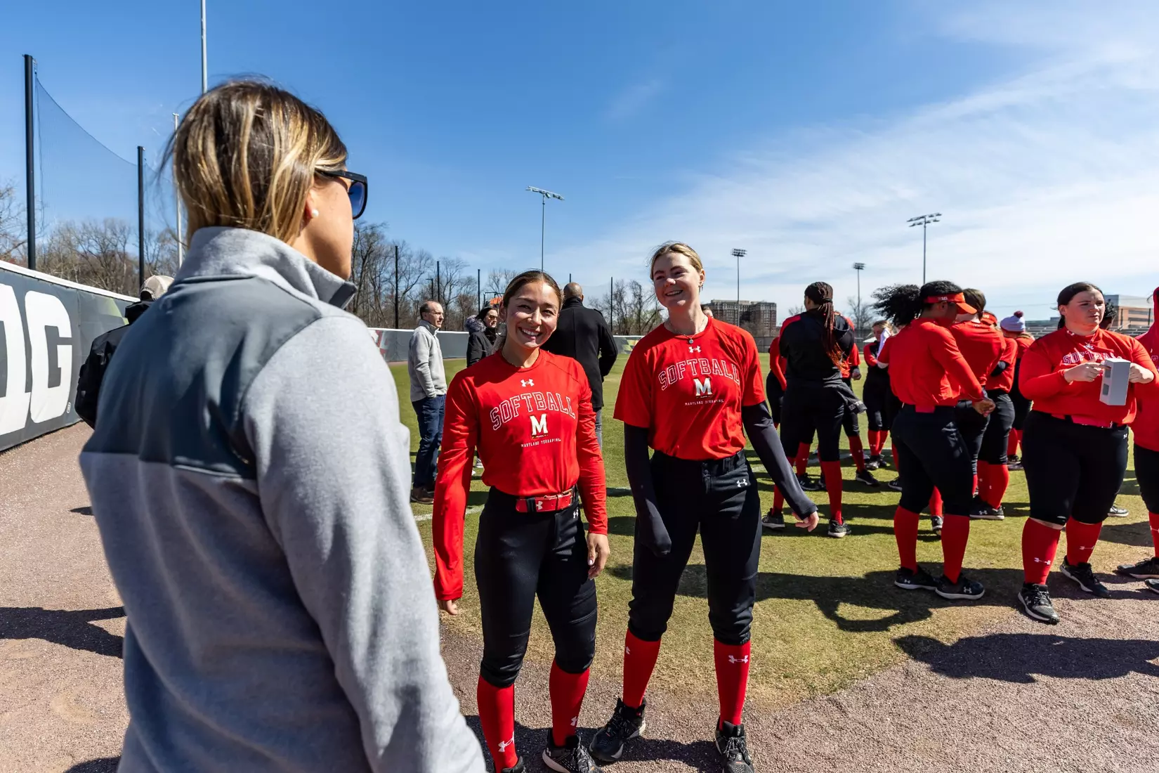 Maryland Softball breaks ground on their new indoor hitting facility at Softball Stadium in College Park, MD on Thursday, Mar. 21, 2024.
Mackenzie Miles/Maryland Terrapins