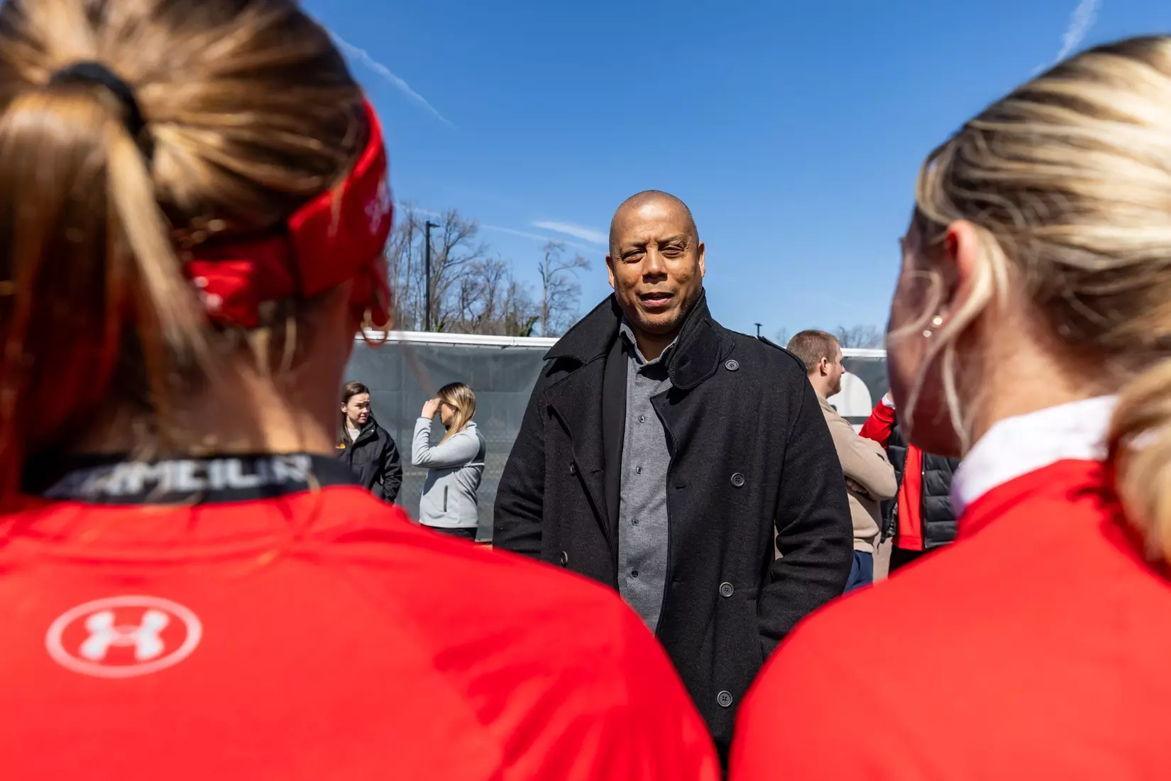 Maryland Softball breaks ground on their new indoor hitting facility at Softball Stadium in College Park, MD on Thursday, Mar. 21, 2024.
Mackenzie Miles/Maryland Terrapins