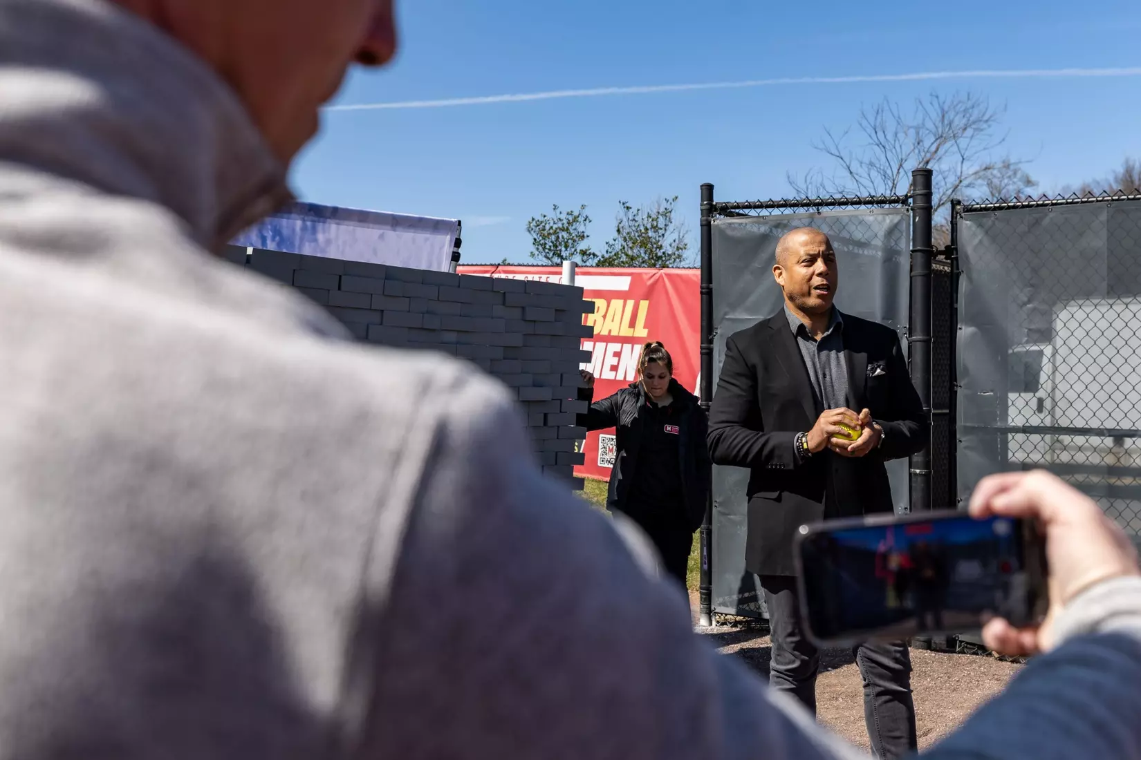 Maryland Softball breaks ground on their new indoor hitting facility at Softball Stadium in College Park, MD on Thursday, Mar. 21, 2024.
Mackenzie Miles/Maryland Terrapins
