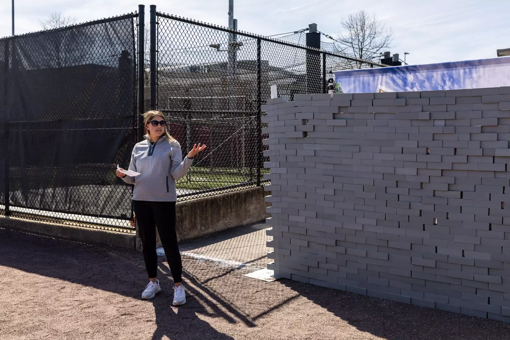 Maryland Softball breaks ground on their new indoor hitting facility at Softball Stadium in College Park, MD on Thursday, Mar. 21, 2024.
Mackenzie Miles/Maryland Terrapins