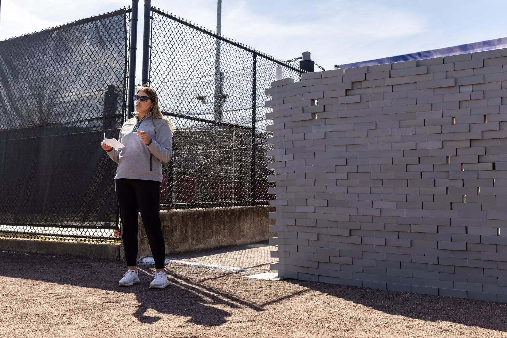 Maryland Softball breaks ground on their new indoor hitting facility at Softball Stadium in College Park, MD on Thursday, Mar. 21, 2024.
Mackenzie Miles/Maryland Terrapins