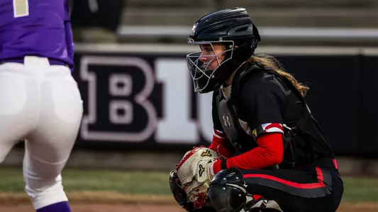 Delaney Reefe behind the plate