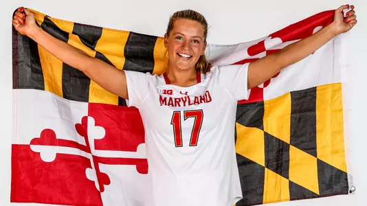 Maddy Sterling posed with Maryland flag