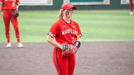 Bri Godfrey pitching in the circle