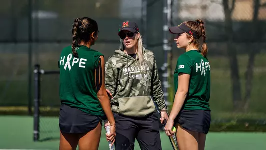 Head Coach Katie Dougherty With Diya Challa and Aida Eissa