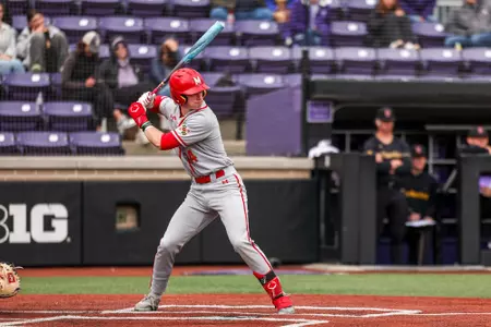 Catcher Charlie Glennon (34)
Maryland Softball Practice at Maryland Baseball at Northwestern at Rocky Miller Park in Evanston, IL on Friday, Apr. 12, 2024.
Chris Lyons/Maryland Athletics