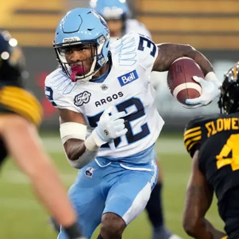 Javon Leake with the Toronto Argonauts