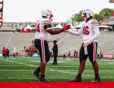 Aaron Folivi, Defensive line Dillan Fontus (46)
Maryland Football Spring Game at Secu Stadium in College Park, MD on Saturday, Apr. 27, 2024.
Brieanna Andrews/Maryland Terrapins