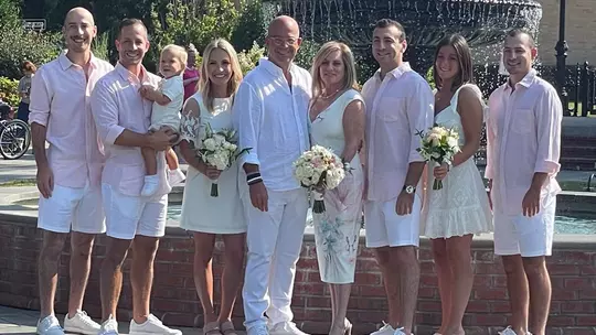 Phillip Bass with his family