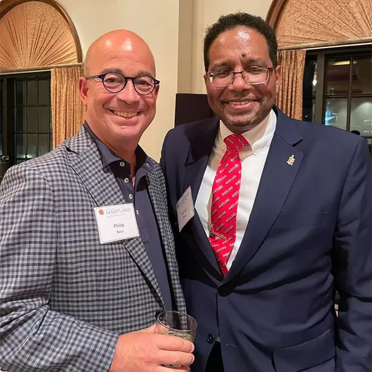 Philip Bass with President Pines