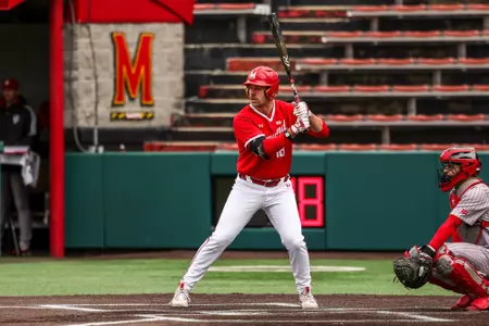 Infielder Riley DeCandido (18)
Maryland Baseball vs. Indiana Game 2 at Bob "Turtle" Smith Stadium in College Park, MD on Saturday, Apr. 6, 2024.
Chris Lyons/Maryland Athletics