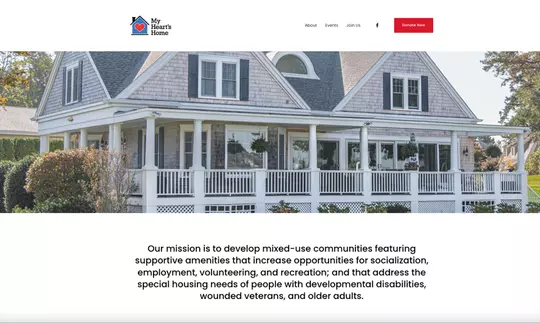 My Heart's Home website screen shot