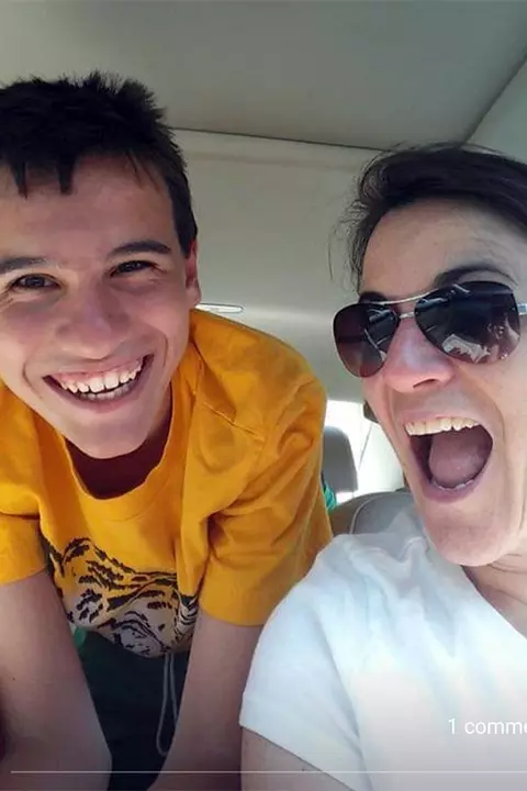 Lisa Wiederlight with her son, Joshua