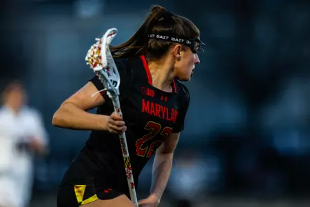 Midfielder Jaylen Rosga (22)
Maryland Women’s Lacrosse at Saint Joseph’s at Sweeney Field in Philadelphia, PA on Friday, Feb. 9, 2024.
Brieanna Andrews/Maryland Terrapins