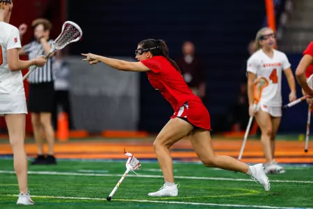 Attacker Libby May (9)
Women’s Lacrosse vs. Syracuse at JMA Dome in Syracuse, NY on Saturday, Feb. 17, 2024.
Brieanna Andrews/Maryland Terrapins
