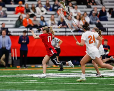 Midfielder Maddy Sterling (17)
Women’s Lacrosse vs. Syracuse at JMA Dome in Syracuse, NY on Saturday, Feb. 17, 2024.
Brieanna Andrews/Maryland Terrapins