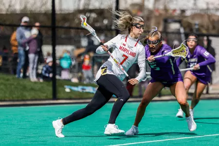 Attacker Hailey Russo (7)
Maryland Women’s Lacrosse vs. JMU at Field Hockey and Lacrosee Complex in College Park, Md. on Sunday, Mar. 10, 2024.
Brieanna Andrews/Maryland Terrapins