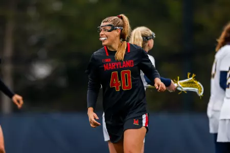 Attacker Hannah Leubecker (40)
Maryland Women's Lacrosse at Michigan at U-M Lacrosse Stadium in Ann Arbor, MI on Saturday, Mar. 30, 2024.
Chris Lyons/Maryland Athletics