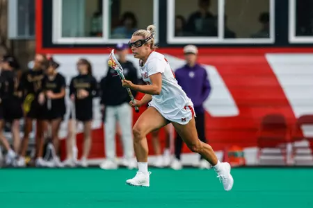 Defender Sophie Halus (25)
Maryland Women's Lacrosse vs. Northwestern at the Field Hockey and Women's Lacrosse Complex in College Park, MD on Saturday April 6, 2024.
Allison Mize/Maryland Terrapins