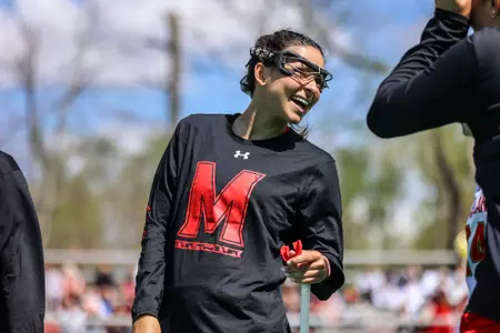 Attacher Libby May (9)
Maryland Women's Lacrosse vs. Penn State at the Field Hockey and Women's Lacrosse Complex in College Park, MD on Saturday April 13, 2024.
Allison Mize/Maryland Terrapins