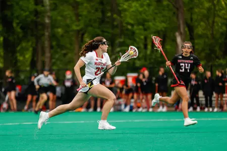 Defense Neve O'Ferrall (20)
Maryland Women's Lacrosse in the Big Ten Quarterfinals vs. Rutgers at the Field Hockey and Women's Lacrosse Complex in College Park, MD on Saturday April 27, 2024.
Allison Mize/Maryland Terrapins