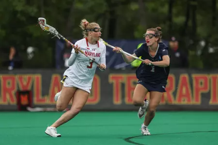 Midfielder Avery Bickell (3)
Maryland Women's Lacrosse in Round One of the NCAA Tournament against Robert Morris University at the Field Hockey and Women's Lacrosse Complex in College Park, MD on Friday May 10, 2024.
Allison Mize/Maryland Terrapins