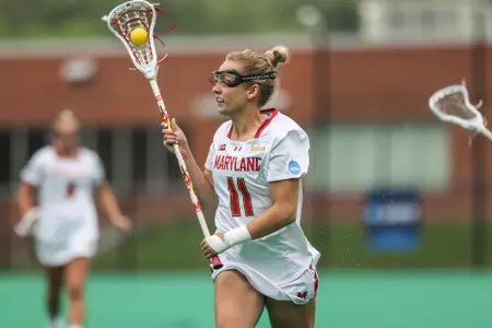 Defender Aiden Peduzzi (11)
Maryland Women's Lacrosse in Round One of the NCAA Tournament against Robert Morris University at the Field Hockey and Women's Lacrosse Complex in College Park, MD on Friday May 10, 2024.
Allison Mize/Maryland Terrapins