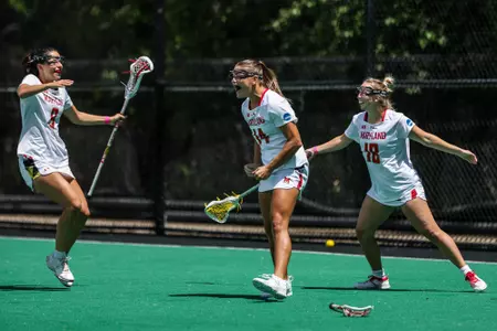 Defender Kori Edmondson (14), Attacker Chrissy Thomas (18), Attacker Libby May (9)
Maryland Football hosts a Mental Health Symposium at Jones Hill House in College Park, Md. on Sunday, May. 12, 2024.
Brieanna Andrews/Maryland Terrapins
